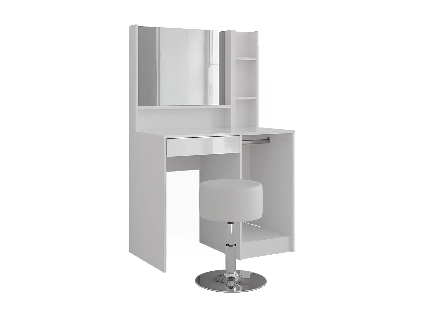 Vanity table white/white high gloss 89.8x50.1x76 sherry