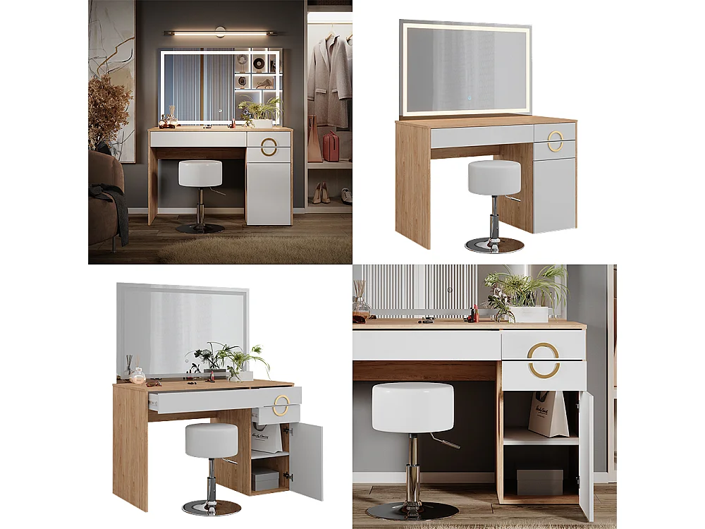 Tocador rockford hickory natural 115x55x76.4 adela