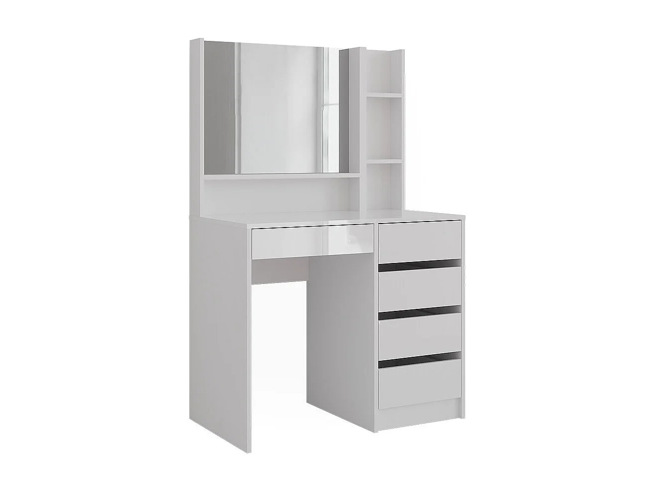 Kaptafel wit/wit hoogglans 89.8x50.1x76 sherry