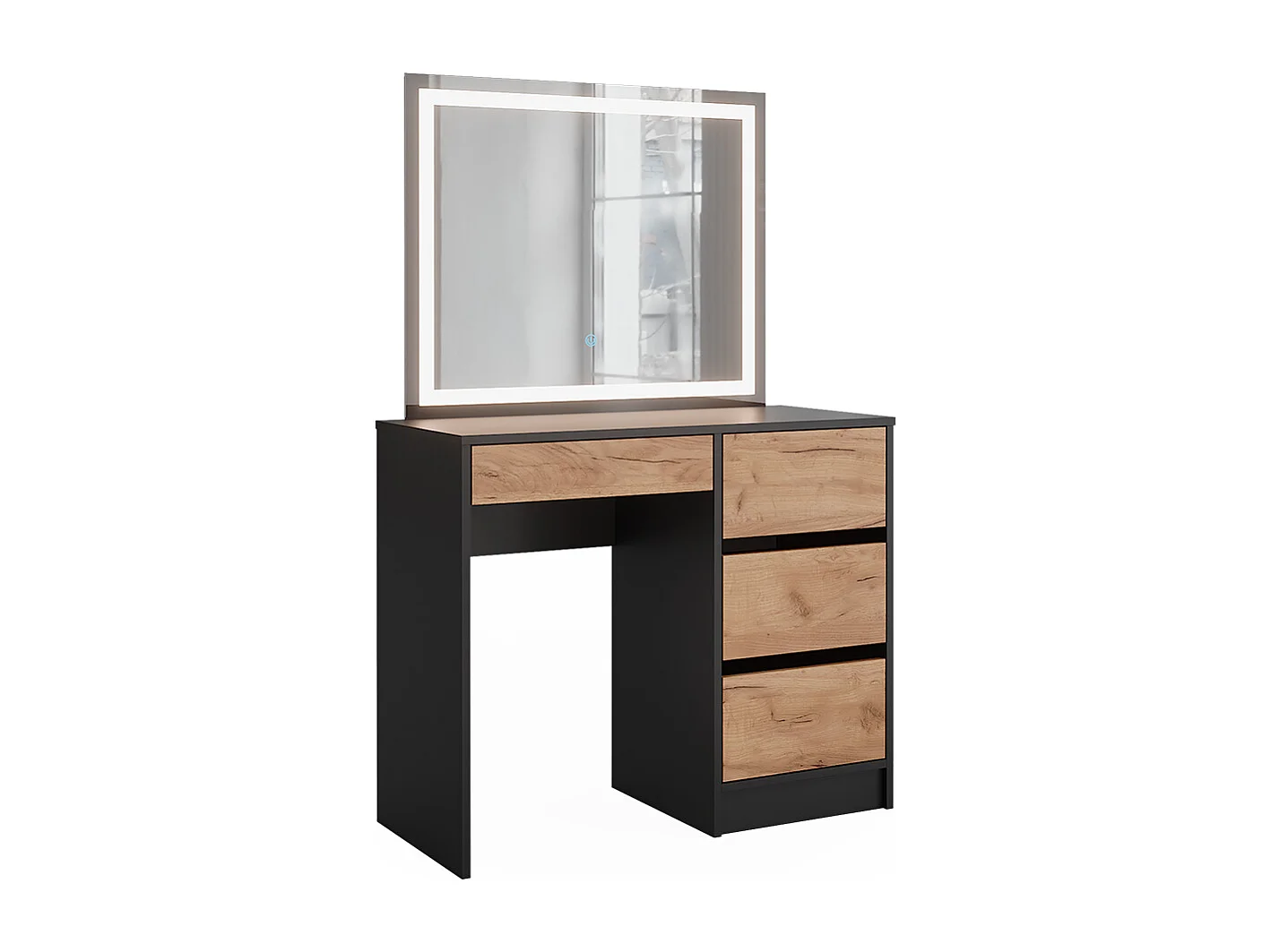 Coiffeuse anthracite/chêne doré 90x40x75 sherry