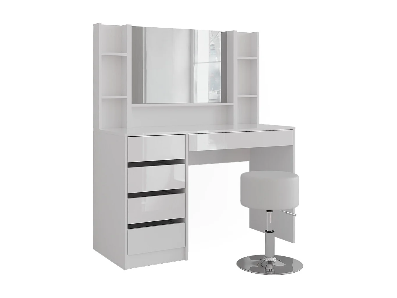 Coiffeuse blanc/blanc brillant 119.8x50.1x76 sherry