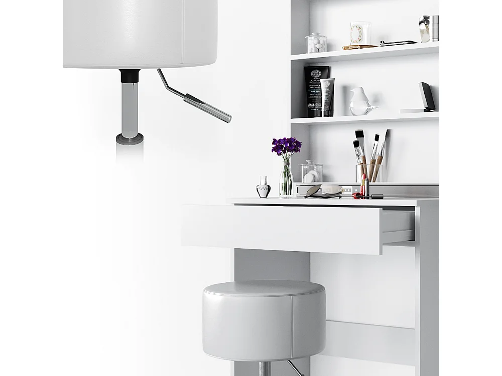 Coiffeuse blanc 68x42x155 melle