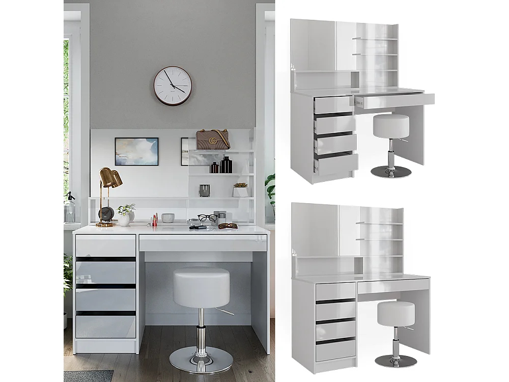 Tocador blanco 120x55x145 sherry