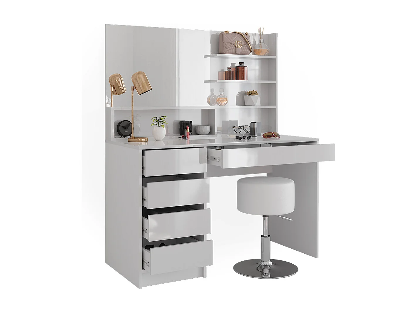 Tocador blanco 120x55x145 sherry