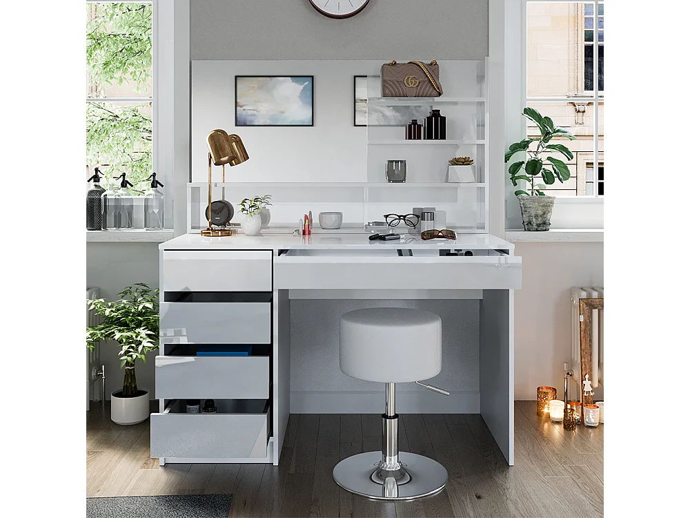 Coiffeuse blanc 120x55x145 sherry