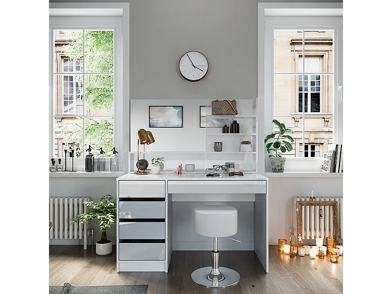 Coiffeuse blanc 120x55x145 sherry