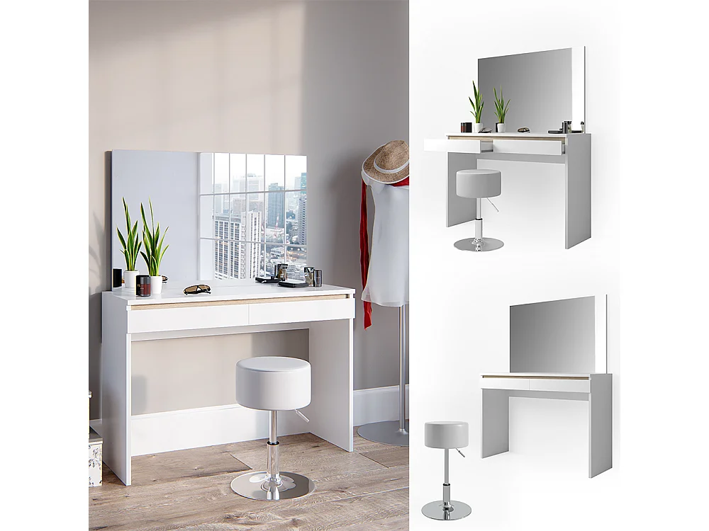 Tocador blanco 120x41.8x83 emma