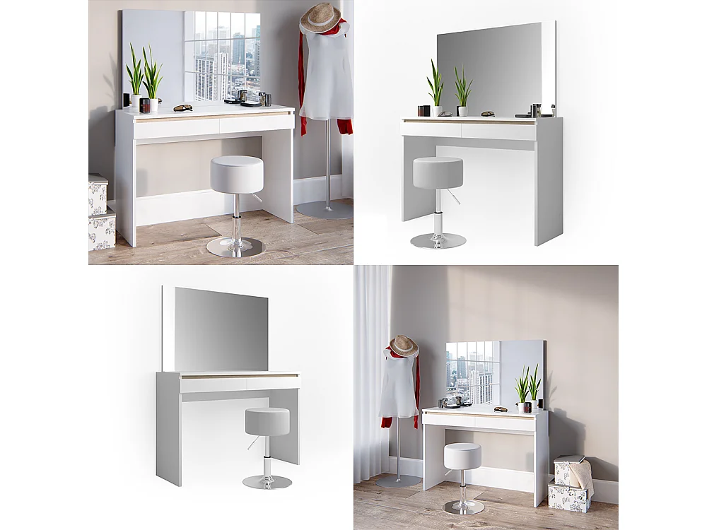 Tocador blanco 120x41.8x83 emma