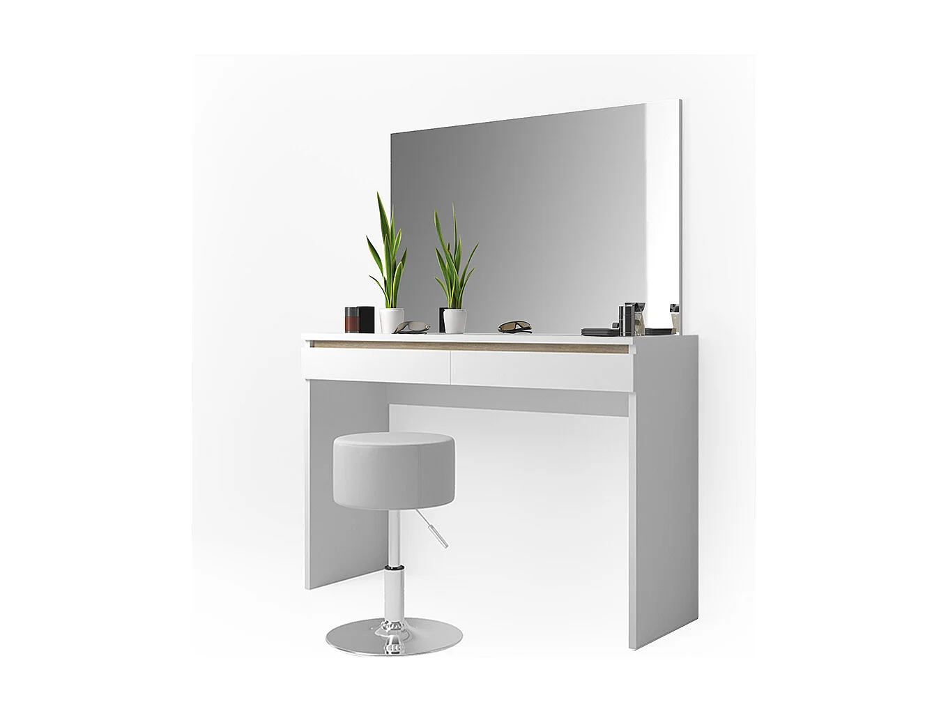 Coiffeuse blanc 120x41.8x83 emma