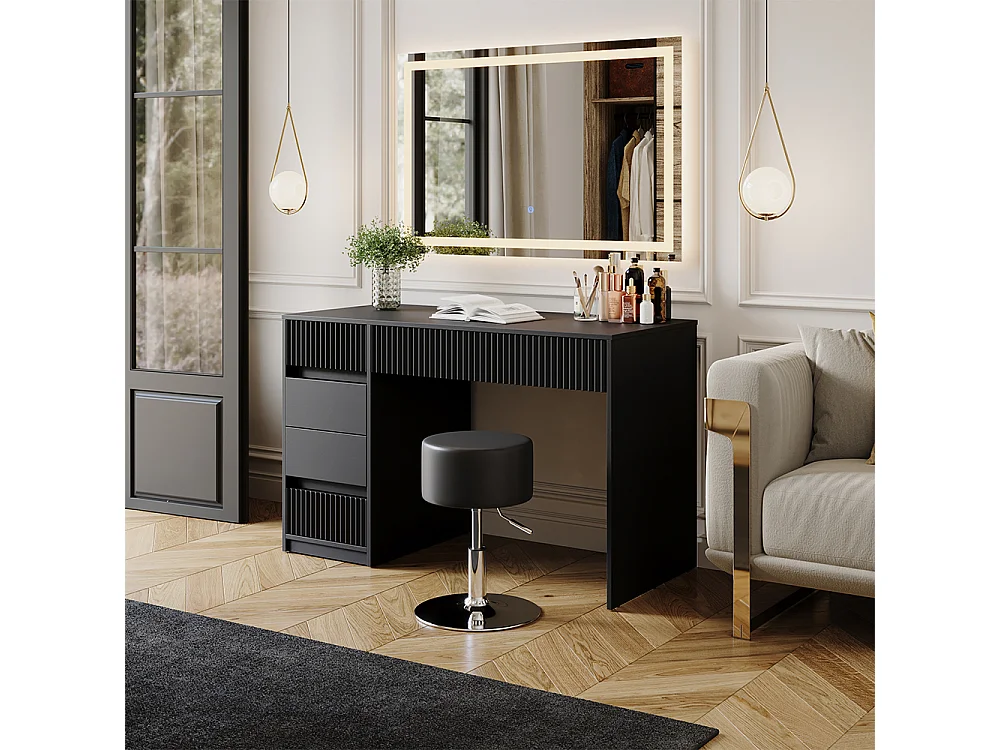Dressing table black 120x55x76 omira