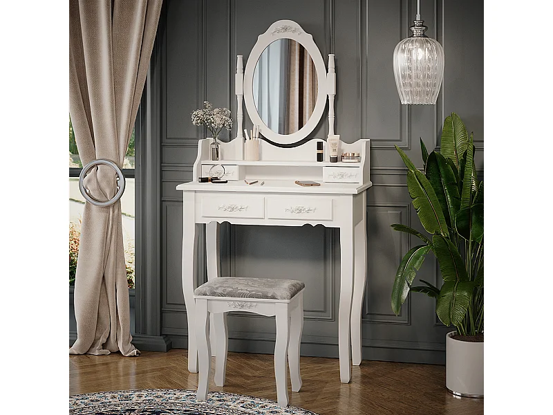 Tocador blanco 75x40x146.5 meghan