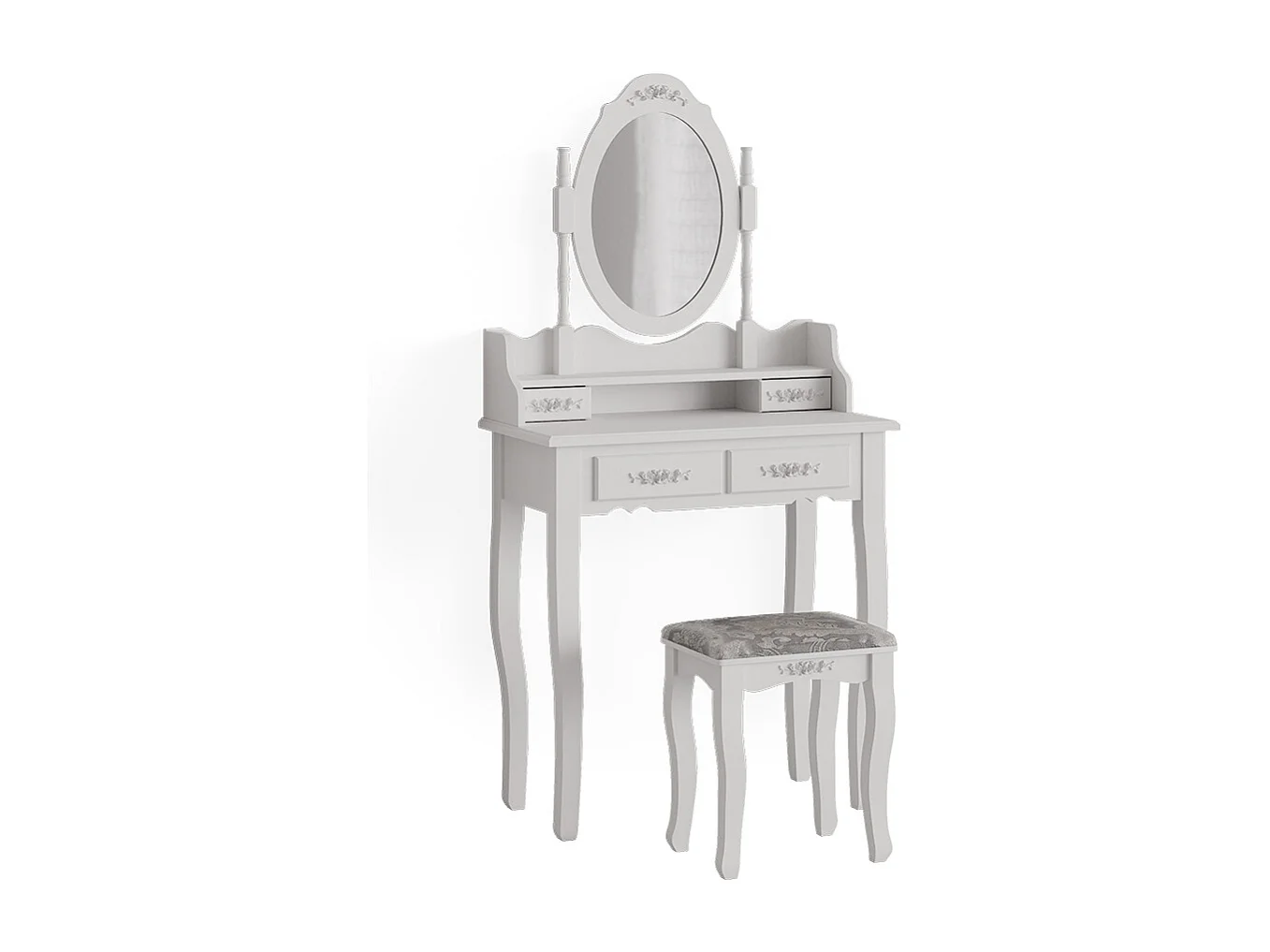 Coiffeuse blanc 75x40x146.5 meghan