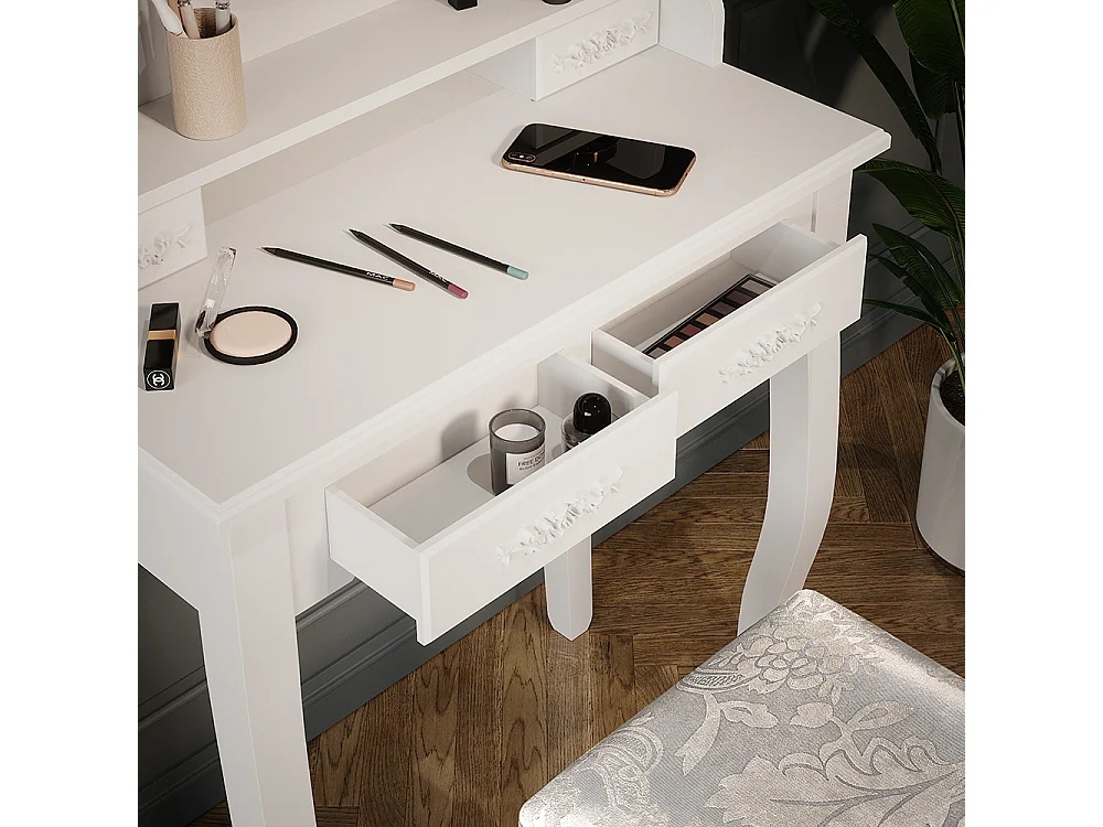 Vanity table white 75x40x146.5 meghan