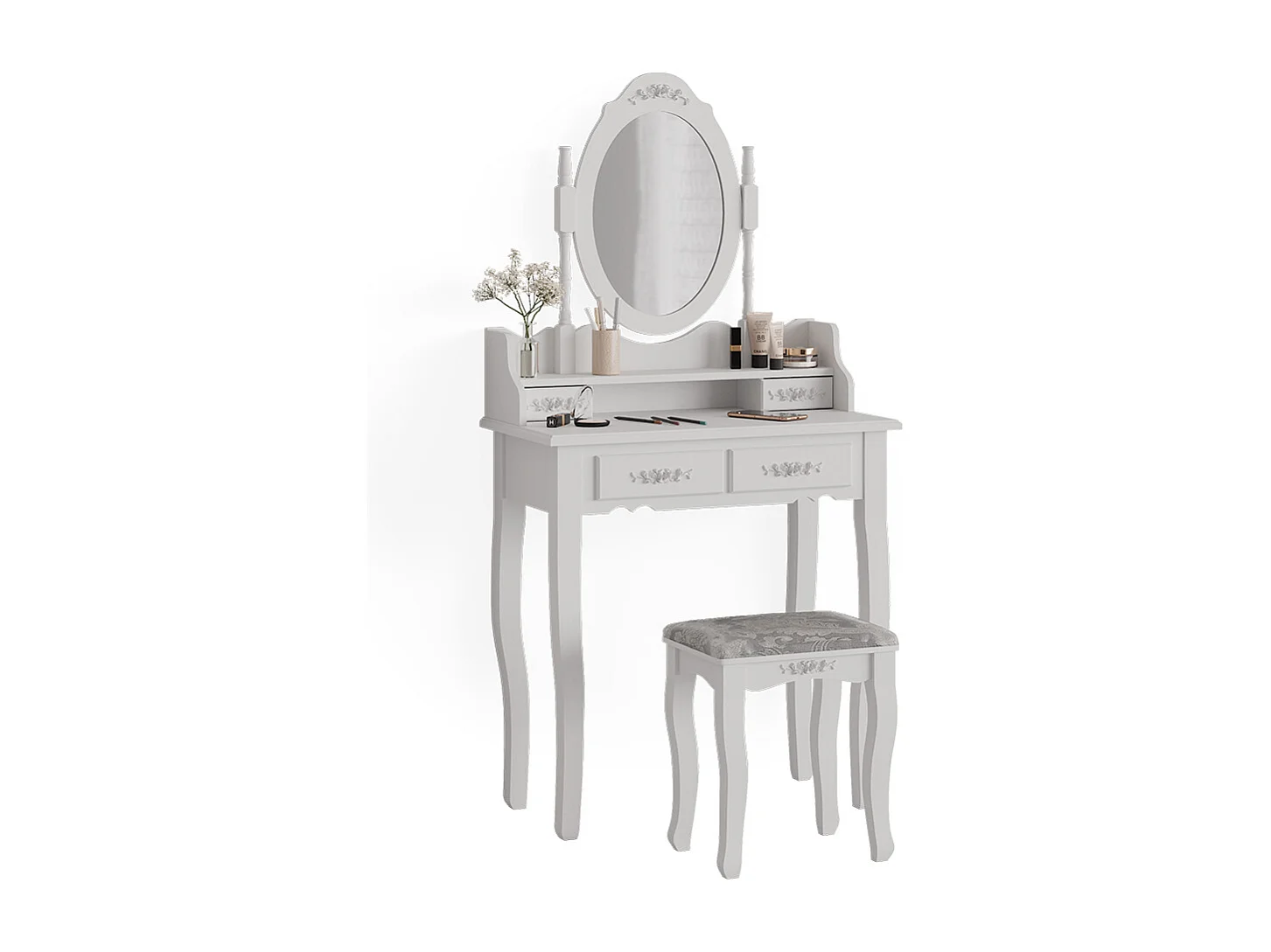 Vanity table white 75x40x146.5 meghan
