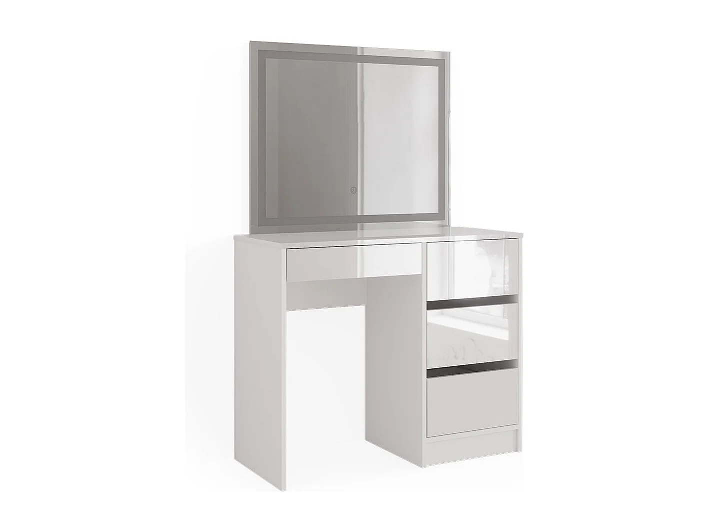 Tocador blanco alto brillo 90x40x75 sherry