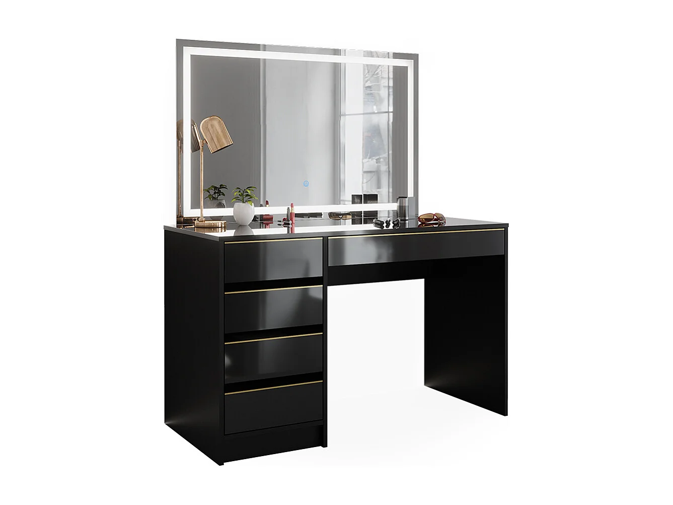 Tocador negro/oro 120x55x75 sherry