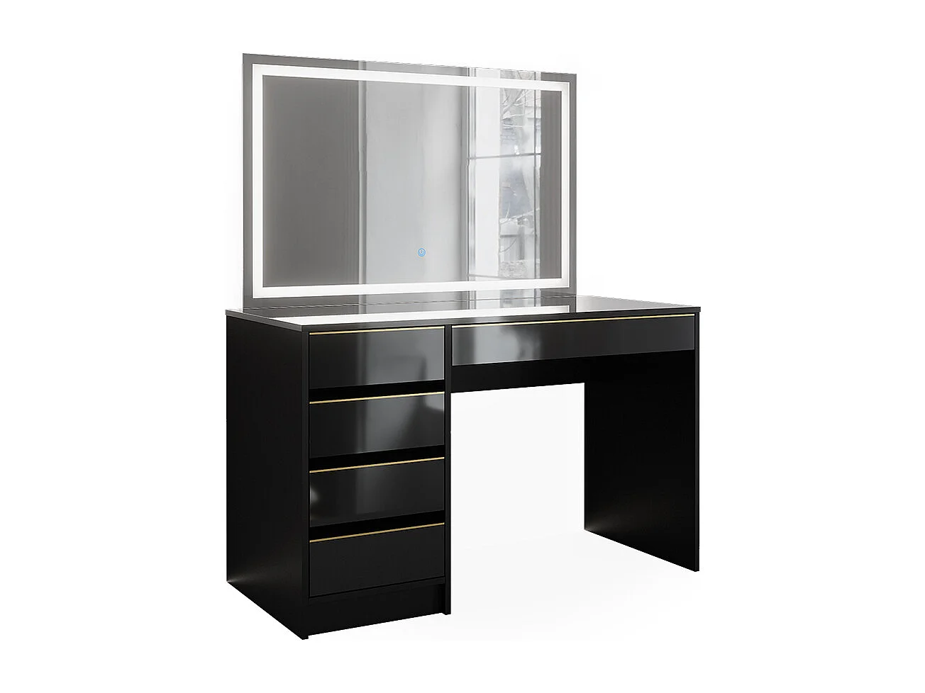 Dressing table black/gold 120x55x75 sherry