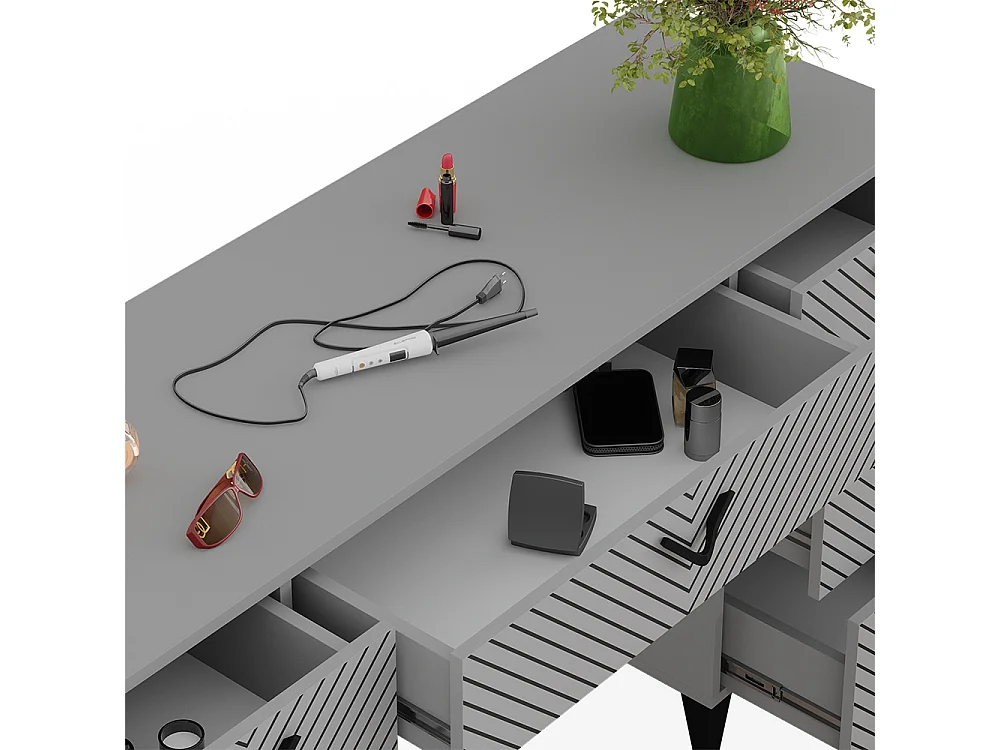 Coiffeuse gris 150x45x78.1 anett