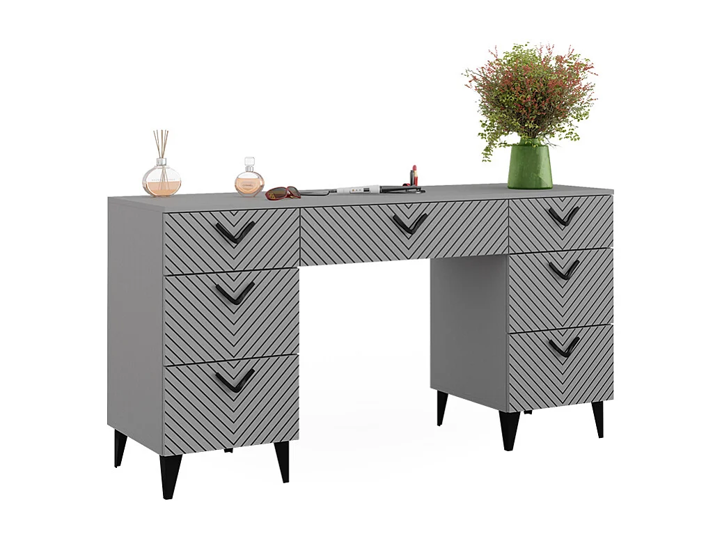 Coiffeuse gris 150x45x78.1 anett