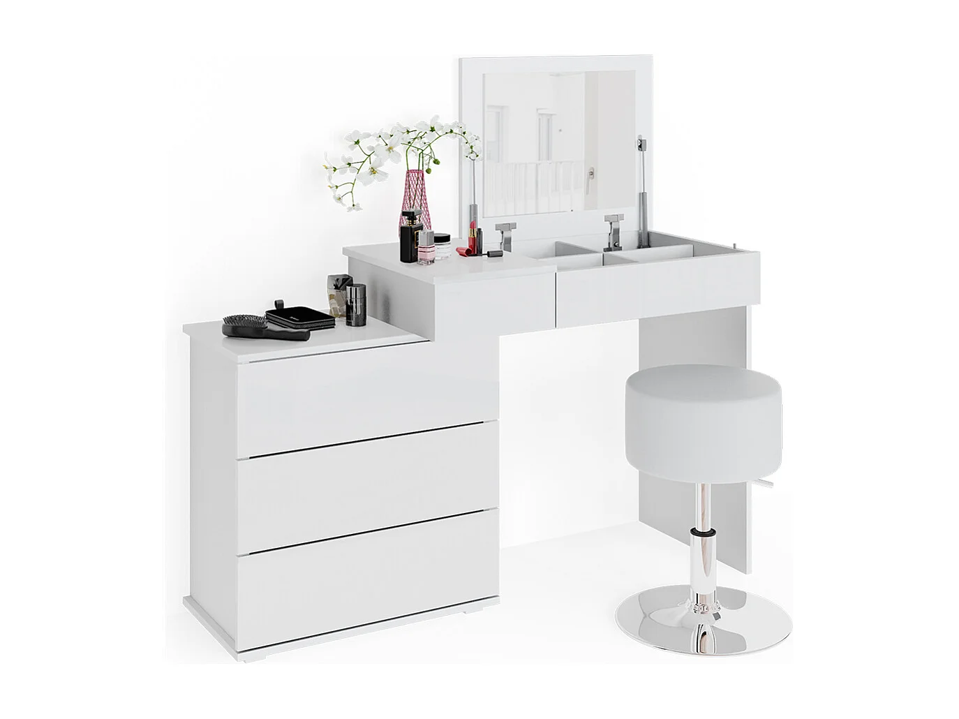 Tocador blanco 117.4x45x78 lotos