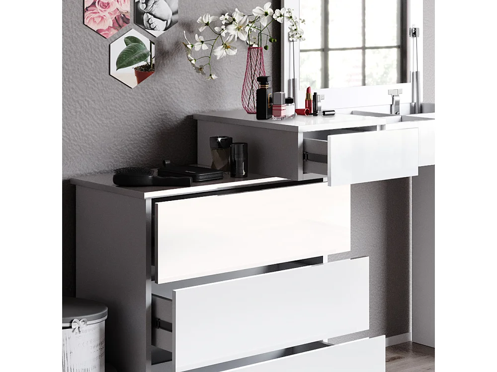 Coiffeuse blanc 117.4x45x78 lotos