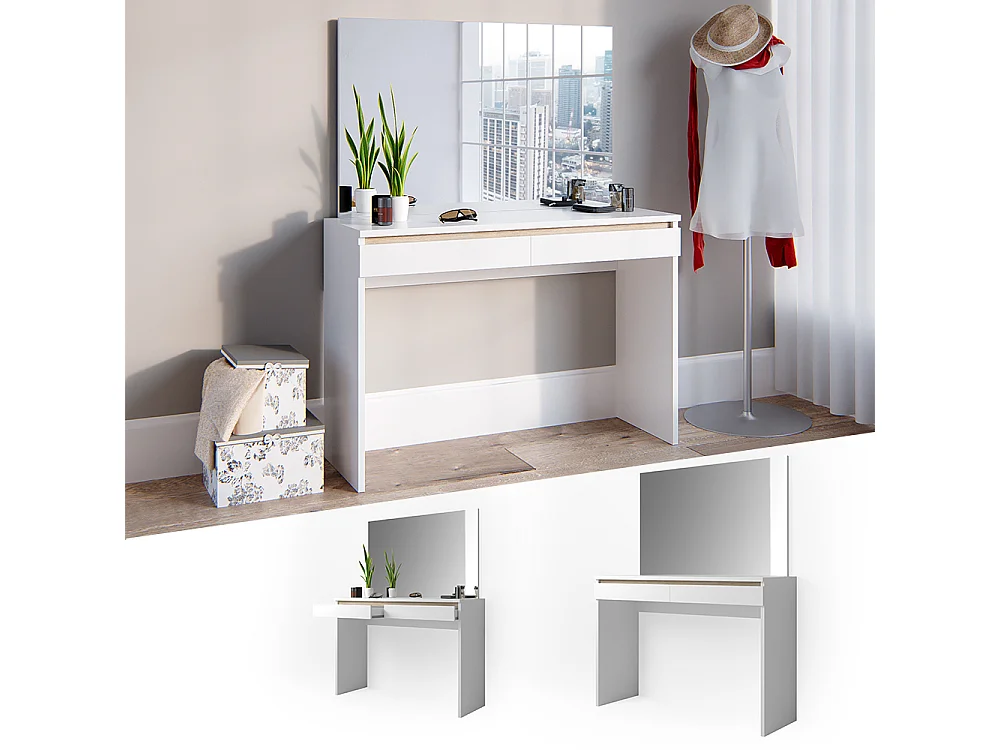 Tocador blanco 120x41.8x83 emma