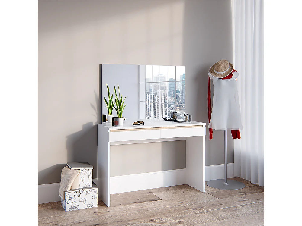 Coiffeuse blanc 120x41.8x83 emma