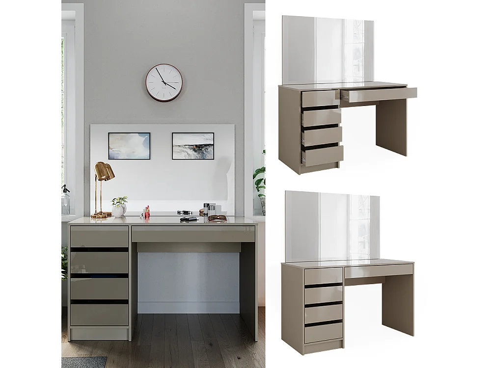 Coiffeuse grège 120x55x75 sherry