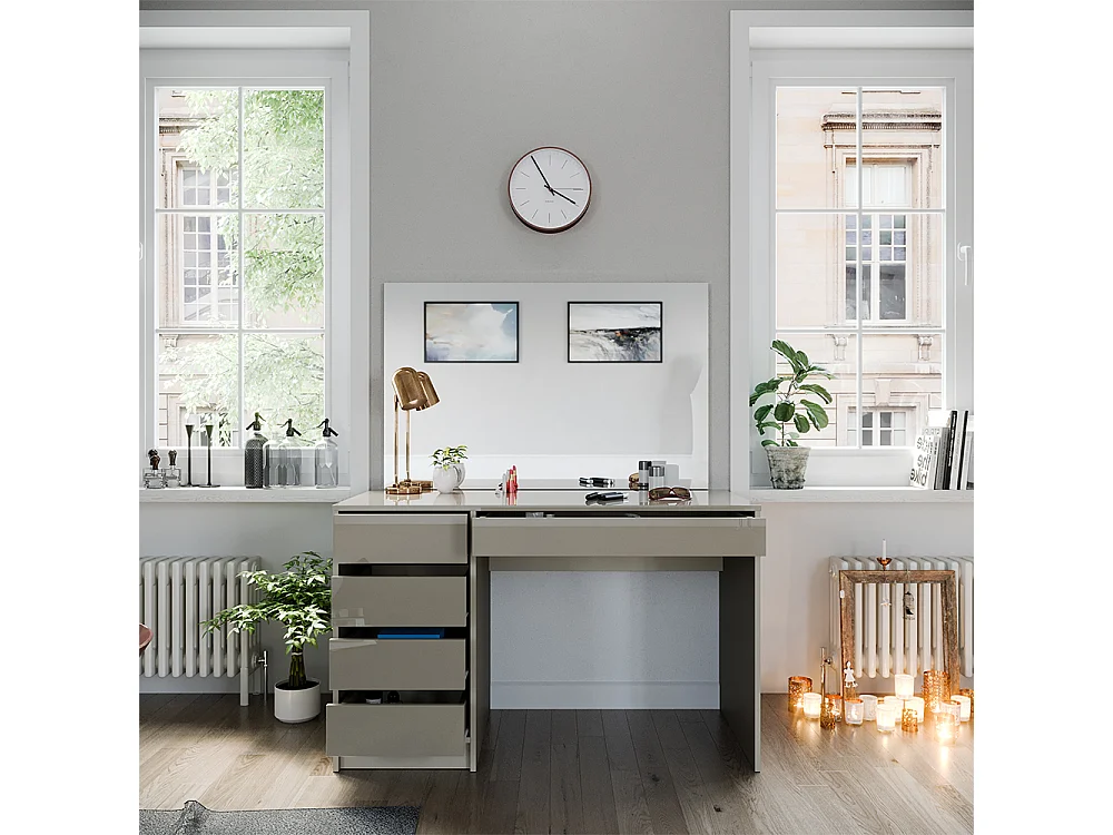 Coiffeuse grège 120x55x75 sherry