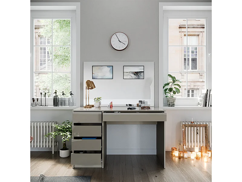 Coiffeuse grège 120x55x75 sherry