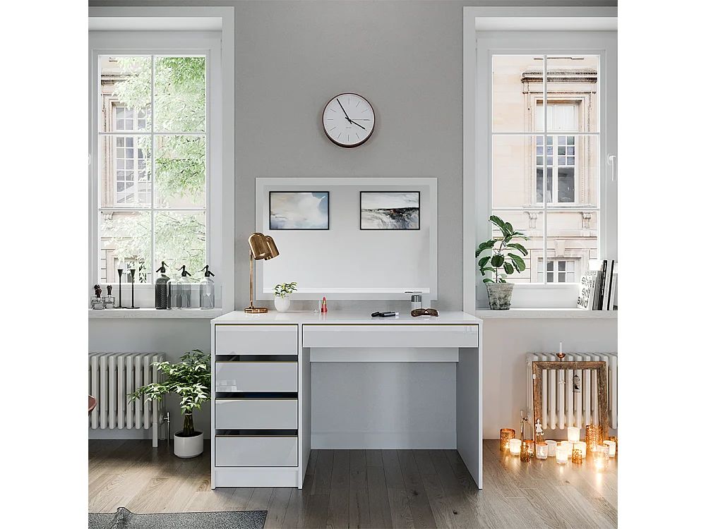 Coiffeuse blanc/or 120x55x75 sherry