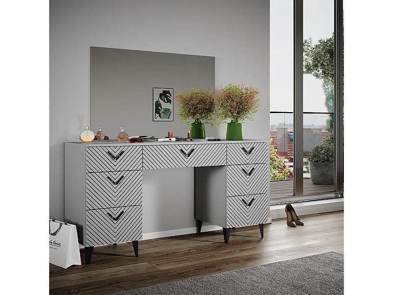 Kaptafel grijs 150x45x78.1 anett