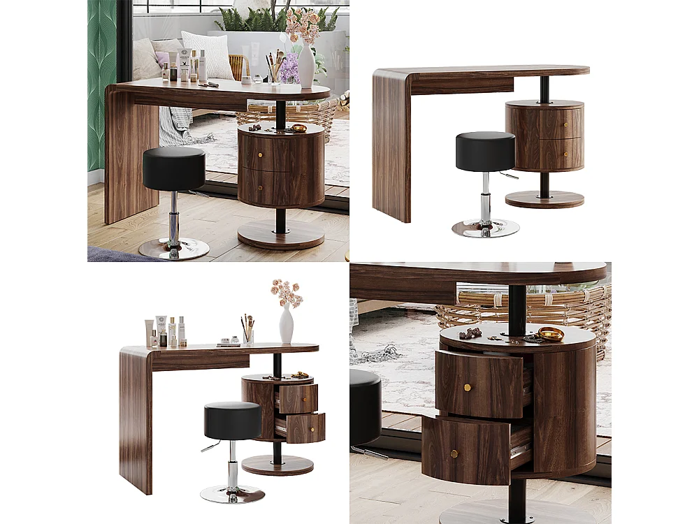 Schminktisch eiche rustikal 120x50x76 lara