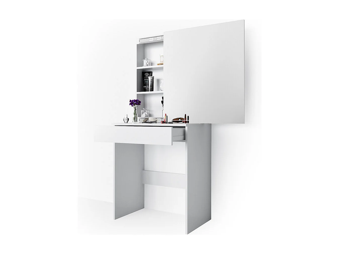 Coiffeuse blanc 68x42x155 melle