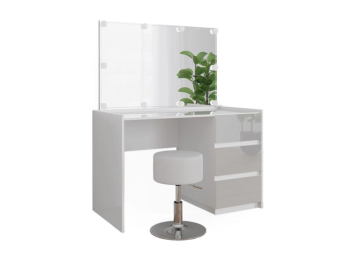 Kaptafel wit hoogglans 120x60x78.6 marla