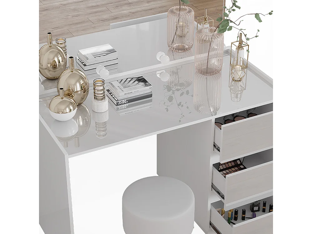 Kaptafel wit hoogglans 120x60x78.6 marla