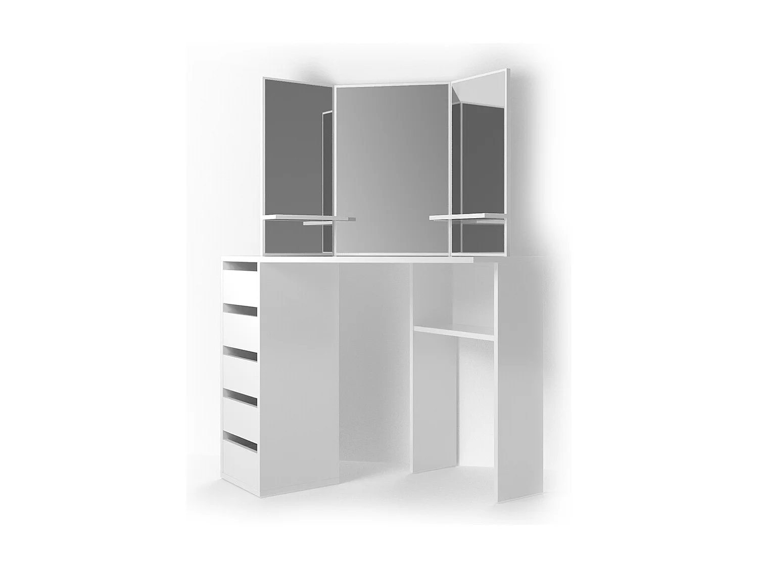 Coiffeuse blanc 110x54x141.5 arielle