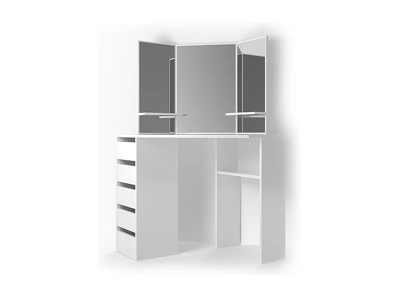 Hoek kaptafel wit 110x54x141.5 arielle