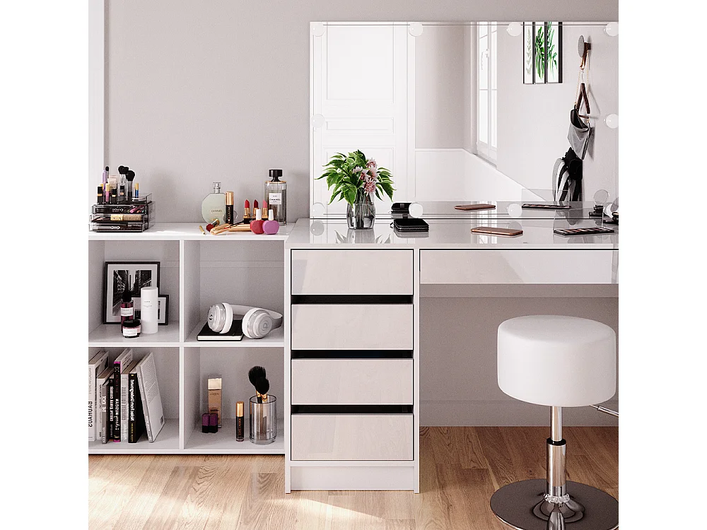 Coiffeuse blanc 120x55x75 sherry