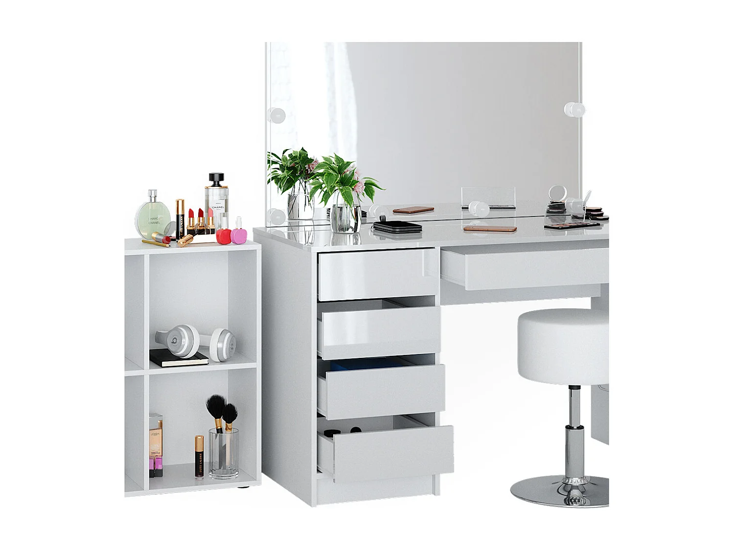 Coiffeuse blanc 120x55x75 sherry