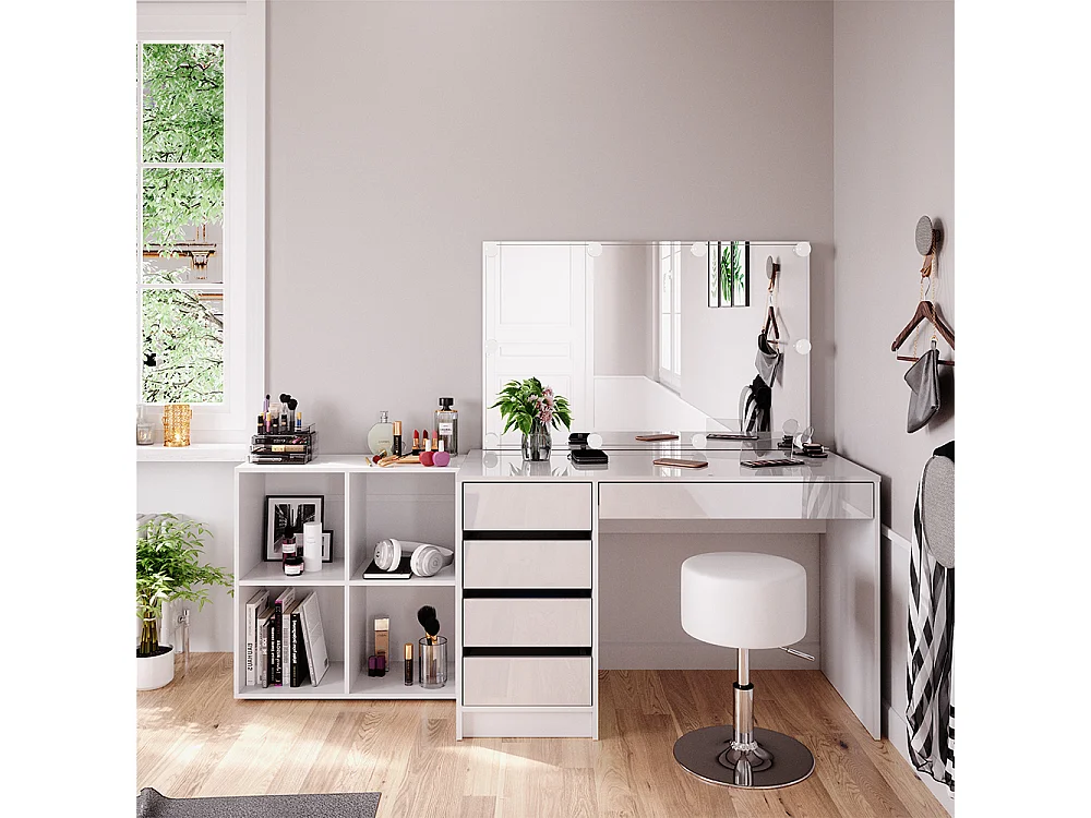 Coiffeuse blanc 120x55x75 sherry