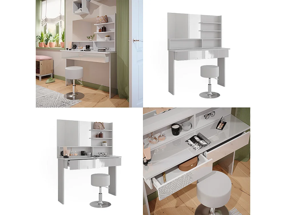 Vanity table white 120x40x83.5 azur