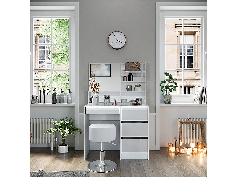 Tocador blanco 90x40x140 sherry