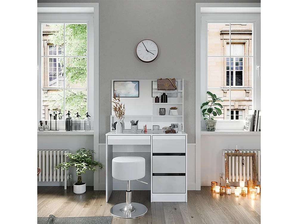 Coiffeuse blanc 90x40x140 sherry