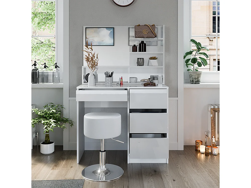 Coiffeuse blanc 90x40x140 sherry