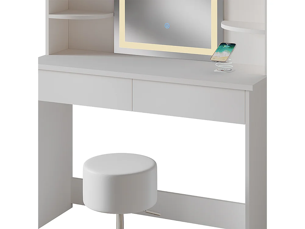 Schminktisch weiß 106x40x142 charlotte