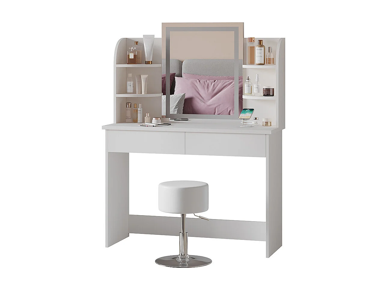 Schminktisch weiß 106x40x142 charlotte