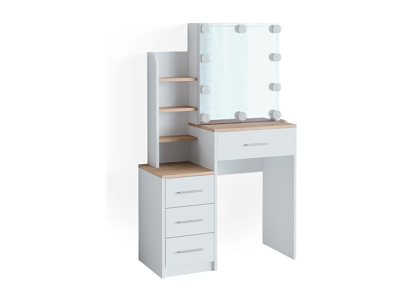 Schminktisch weiß/sonoma 80x36x131.6 conrada