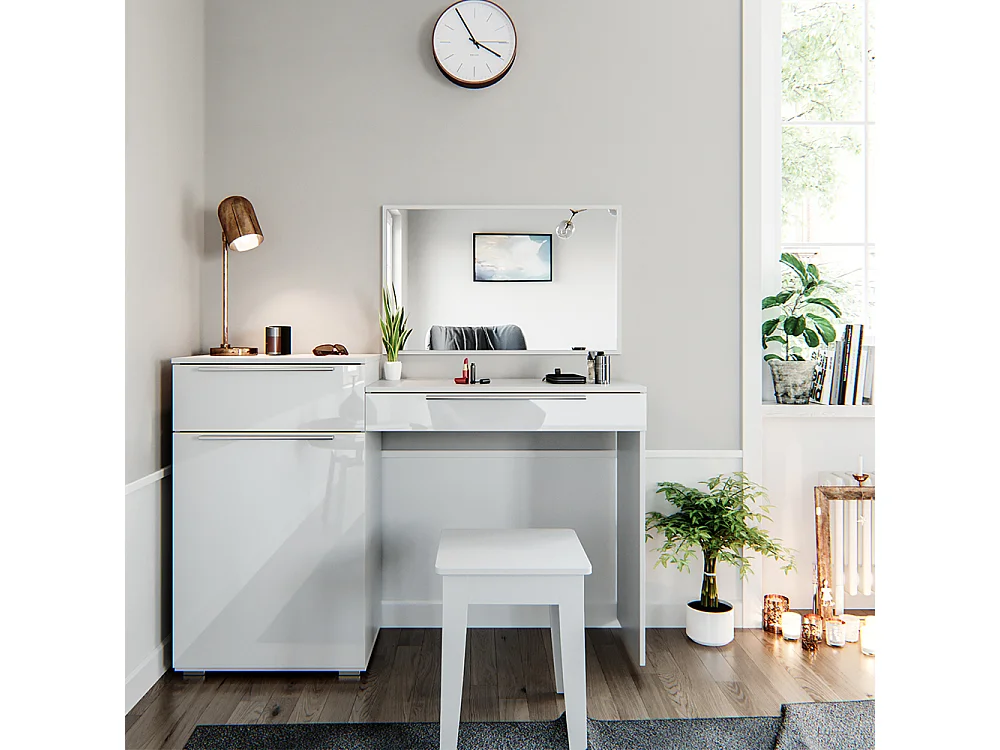 Coiffeuse blanc 135x39x90 lilli