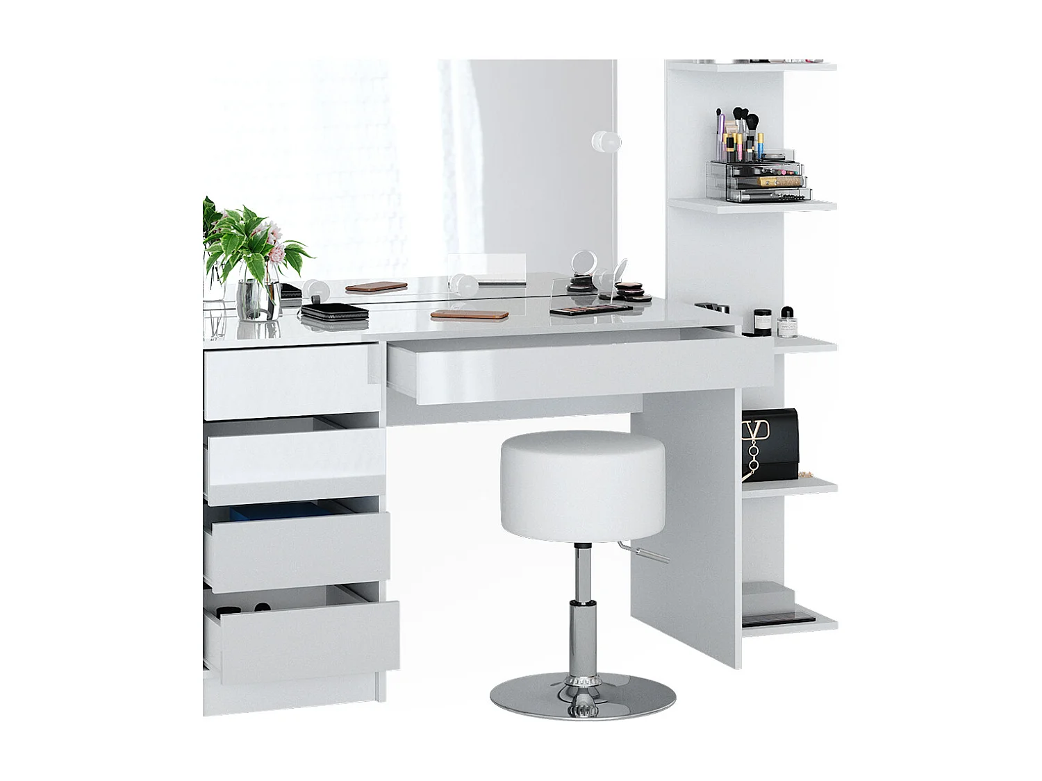 Coiffeuse blanc 120x55x75 sherry